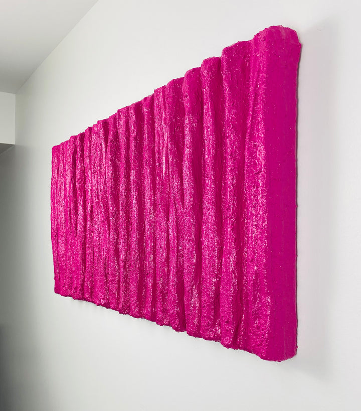 Pilier de lumière magenta