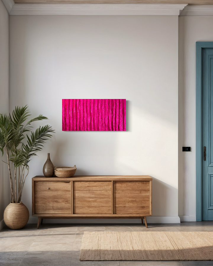 Pilier de lumière magenta