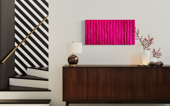 Pilier de lumière magenta